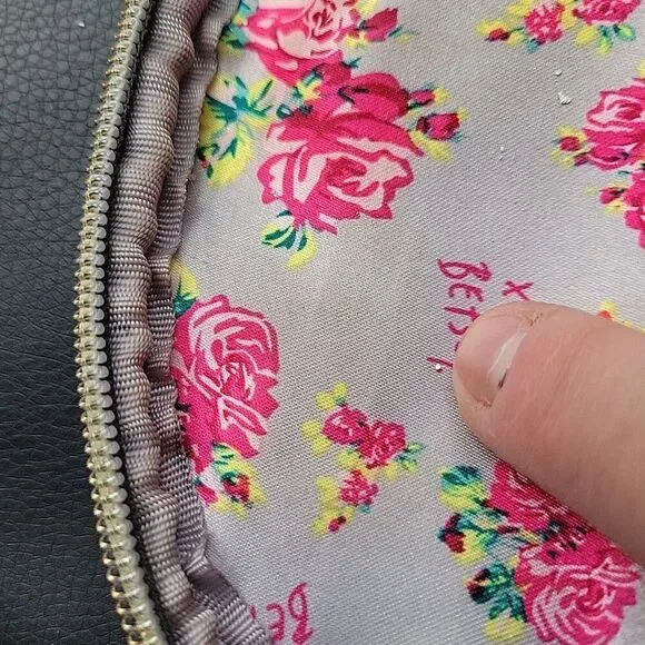 Betsey Johnson Mini Backpack Handbag Pink with Black Bow - Picture 12 of 12